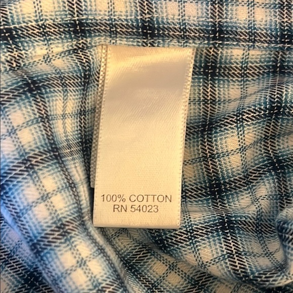 Banana Republic Blue and White Casual Button Down Shirt Sz. L 16-16 1/2 - Picture 3 of 8